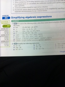 03 Simplifying Algebraic statements questions1