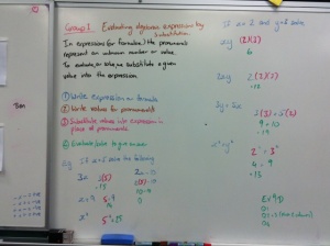 04 Evaluating algebraic expresiions by substitution IMG_3615
